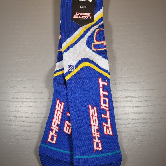 Stance NASCAR Chase Elliott #9 Crew Height Socks Men's Size Medium (6-8.5) Blue - Picture 1 of 6
